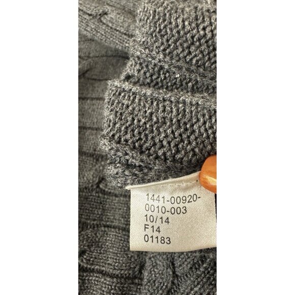 Jos A Bank Charcoal Gray Men’s XL Cable Knit Sweater Cozy Minimalist Capsule - Picture 9 of 9